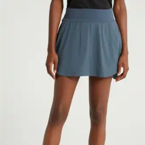 Spanx Booty Boost Activate Skort Blue High Waist Skirt XS - Picture 1 of 6
